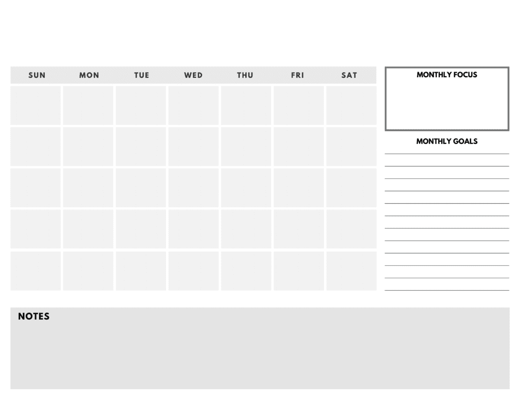 10 Best Free Printable Blank Monthly Calendar Template 10 Best Free Printable Blank Monthly Calendar Template